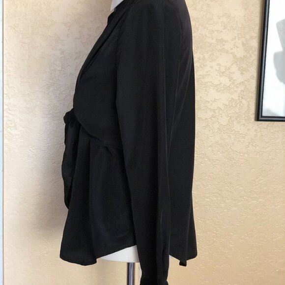 Nasty Gal Back in Black Tie  shirt  S - Picture 8 of 13